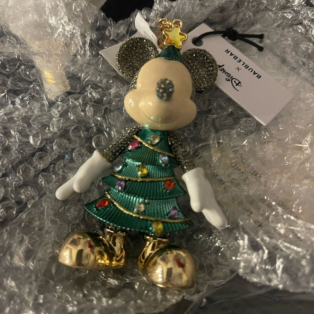 Baublebar Disney Christmas Mickey Bag charm/keychain tree ornament bling